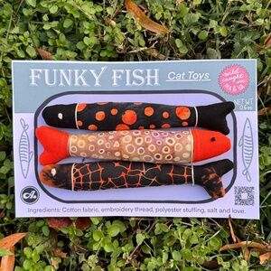 Spooky Handmade Funky Fish Cat Toys